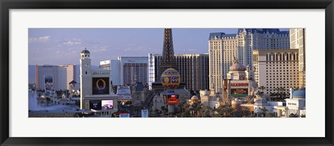 Framed Hotels on the Strip Las Vegas NV Print