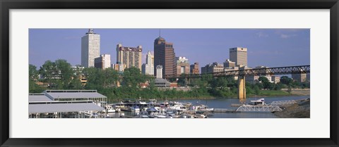 Framed Mud Island Marina Skyline Memphis TN Print