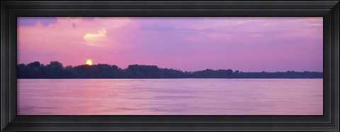 Framed Sunset Mississippi River Memphis TN USA Print