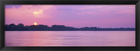 Framed Sunset Mississippi River Memphis TN USA Print