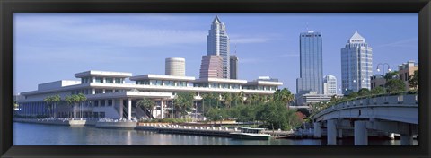 Framed Tampa Convention Center, Skyline, Tampa, Florida, USA Print