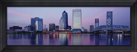 Framed Skyscrapers On The Waterfront, St. John&#39;s River, Jacksonville, Florida, USA Print