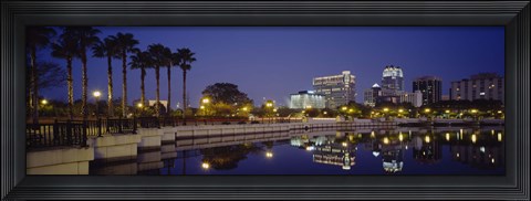 Framed Orlando waterfront, Florida Print
