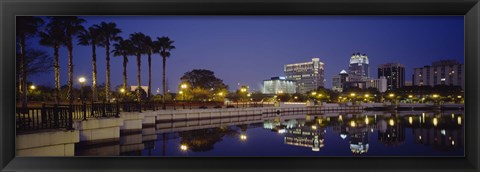 Framed Orlando waterfront, Florida Print