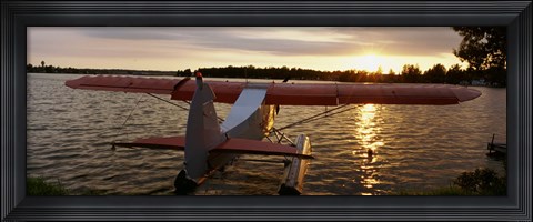 Framed High angle view of a sea plane, Lake Spenard, Anchorage, Alaska Print