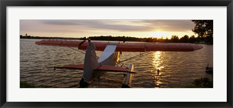 Framed High angle view of a sea plane, Lake Spenard, Anchorage, Alaska Print