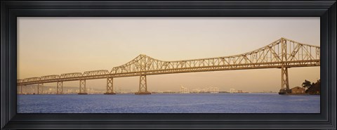 Framed Low angle view of a bridge, Bay Bridge, California, USA Print