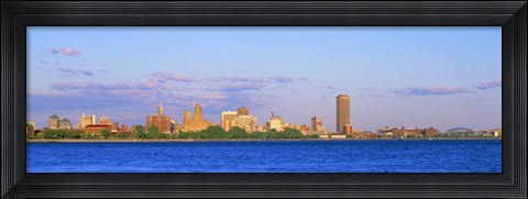 Framed Buffalo skyline, Niagara River, Erie County, New York State Print