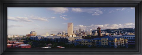 Framed High angle view of buildings in a city, Portland, Oregon, USA Print