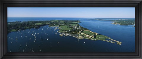 Framed Aerial view of a fortress, Fort Adams, Newport, Rhode Island, USA Print