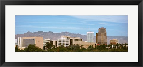 Framed Tucson skyline, AZ Print