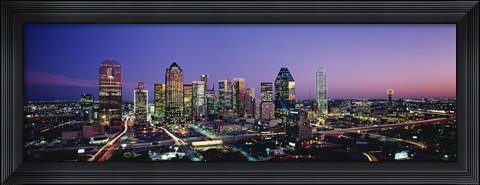 Framed Night, Dallas, Texas, USA Print