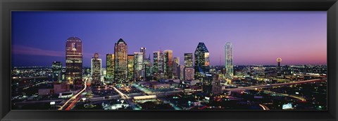 Framed Night, Dallas, Texas, USA Print