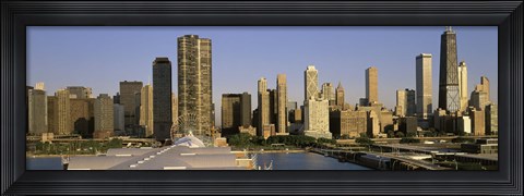 Framed Chicago skyscrapers on a sunny day, IL Print