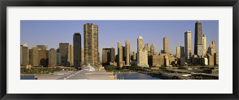 Framed Chicago skyscrapers on a sunny day, IL Print