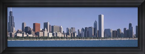 Framed Chicago skyline from the lake, IL Print