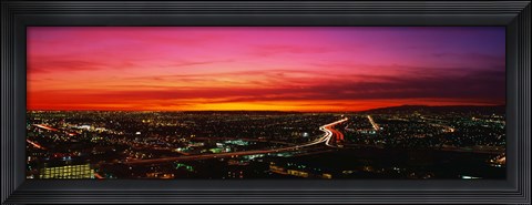 Framed Aerial Los Angeles CA Print