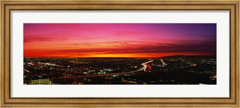 Framed Aerial Los Angeles CA Print