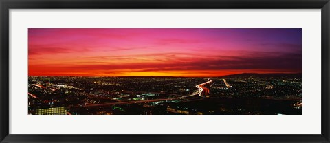 Framed Aerial Los Angeles CA Print