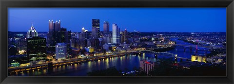 Framed Pittsburgh from Mount Washington Print