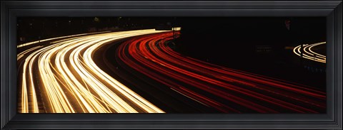 Framed Hollywood Freeway at Night CA Print