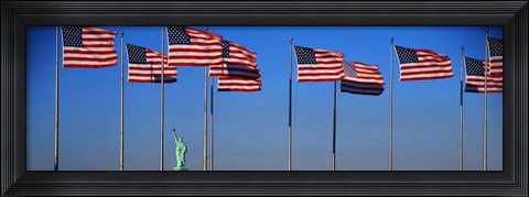 Framed Flags New York NY Print