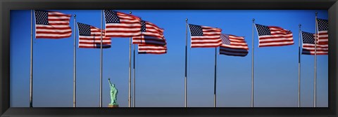 Framed Flags New York NY Print
