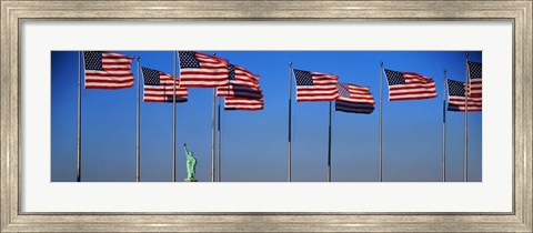 Framed Flags New York NY Print
