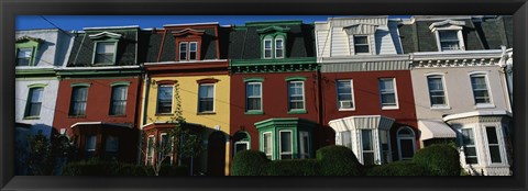 Framed Row Houses Philadelphia PA Print