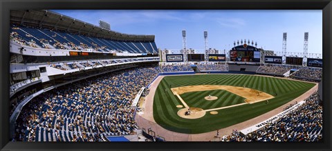 Framed High angle view of a baseball stadium, U.S. Cellular Field, Chicago, Cook County, Illinois, USA Print