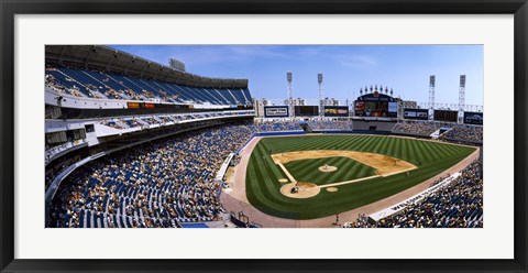 Framed High angle view of a baseball stadium, U.S. Cellular Field, Chicago, Cook County, Illinois, USA Print