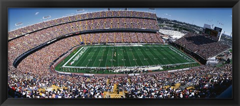 Framed Sold Out Crowd at Mile High Stadium Print