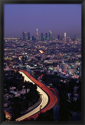 Framed Hollywood Freeway Los Angeles CA Print