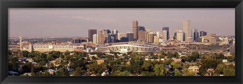 Framed Daytime Photo of the Denver Colorado Skyline Print