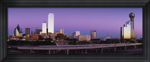 Framed Dallas at Dusk Print