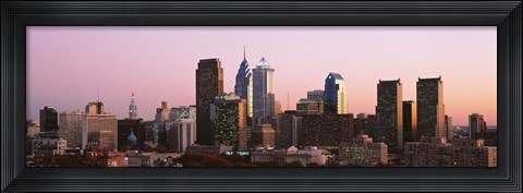 Framed Early morning in a city, Philadelphia, Pennsylvania, USA Print