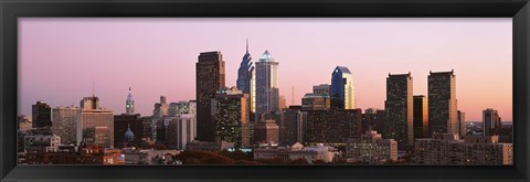 Framed Early morning in a city, Philadelphia, Pennsylvania, USA Print