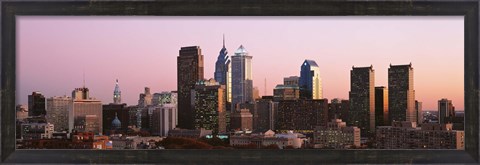 Framed Early morning in a city, Philadelphia, Pennsylvania, USA Print