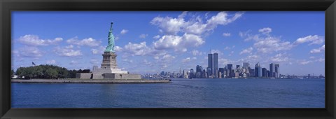 Framed Statue of Liberty and Twin Towers Print