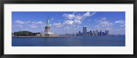 Framed Statue of Liberty and Twin Towers Print