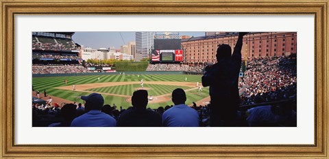 Framed Baseball Game Baltimore Maryland Print