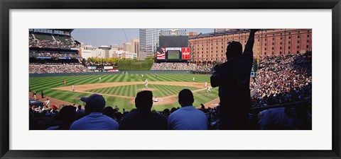 Framed Baseball Game Baltimore Maryland Print