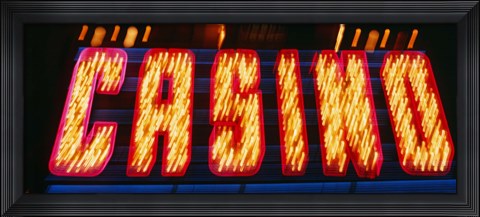 Framed Casino Sign Las Vegas NV Print
