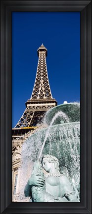 Framed Fountain Eiffel Tower Las Vegas NV Print