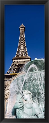 Framed Fountain Eiffel Tower Las Vegas NV Print