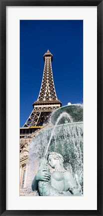 Framed Fountain Eiffel Tower Las Vegas NV Print