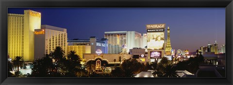 Framed Las Vegas at dusk, Nevada Print