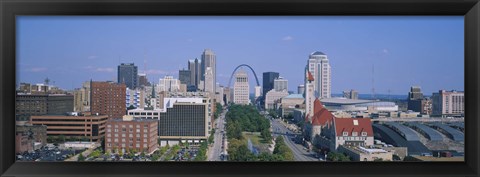 Framed High Angle View Of A City, St Louis, Missouri, USA Print