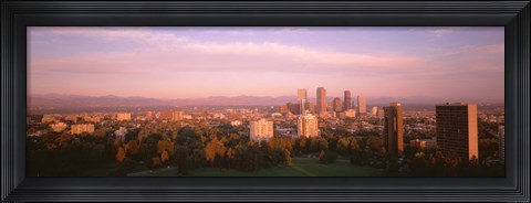Framed Long White Clouds Over Denver Print