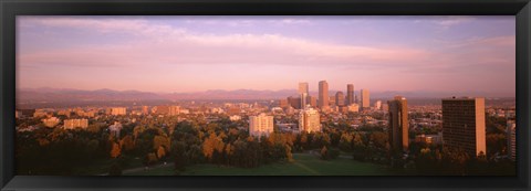 Framed Long White Clouds Over Denver Print